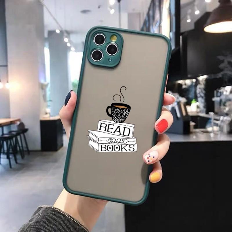 Book Girl Coffee Phone Case For IPhone 14 13 12 11 Mini Pro Max XS X Max XR 8 7 Plus SE 2022 Skin Color Phone Cover