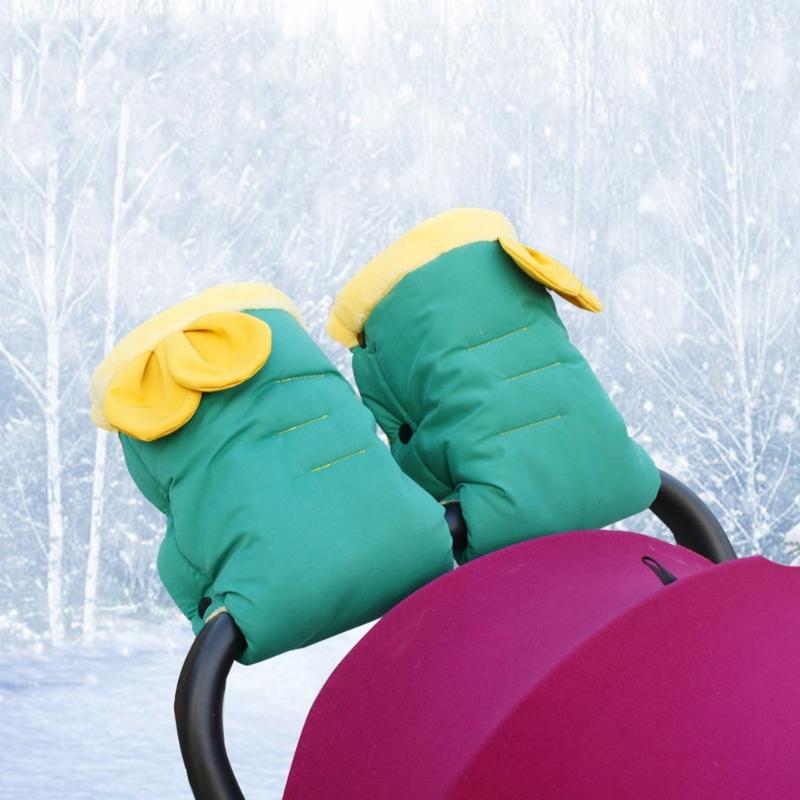 Adjustable Size Infant Stroller Mittens Soft & Comfortable Toddler Pushchair Hand Muffs Stylish & Practical Pram Gloves