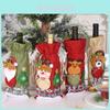 Charming Burlap Christmas Wine Bottle Cover With Snowman Design For Festive Celebrations