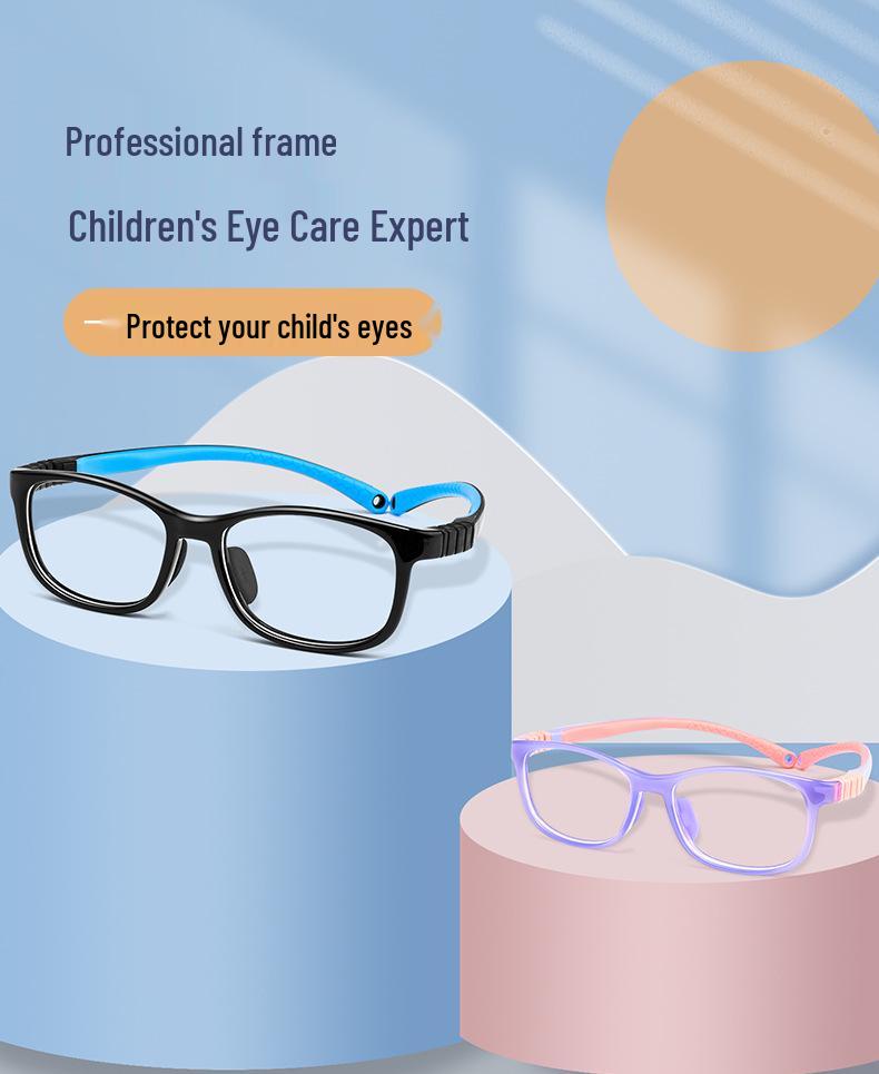 Ultra-Light Silicone Kids' Glasses Frame 9017ET: Durable Myopia Frames for Boys and Girls