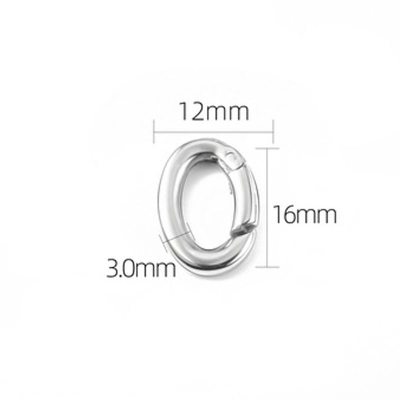 2pcs/1pc Stainless Steel Spring Lobster Clasp Oval Clasp for Keychain Keyring Carabiner Key Holder Jewelry Making DIY No Fade