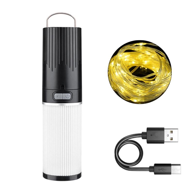 Waterproof Portable Tent Light LED Color String Light Camping Lanterns Light Flashlight Camping String Light Power Banks