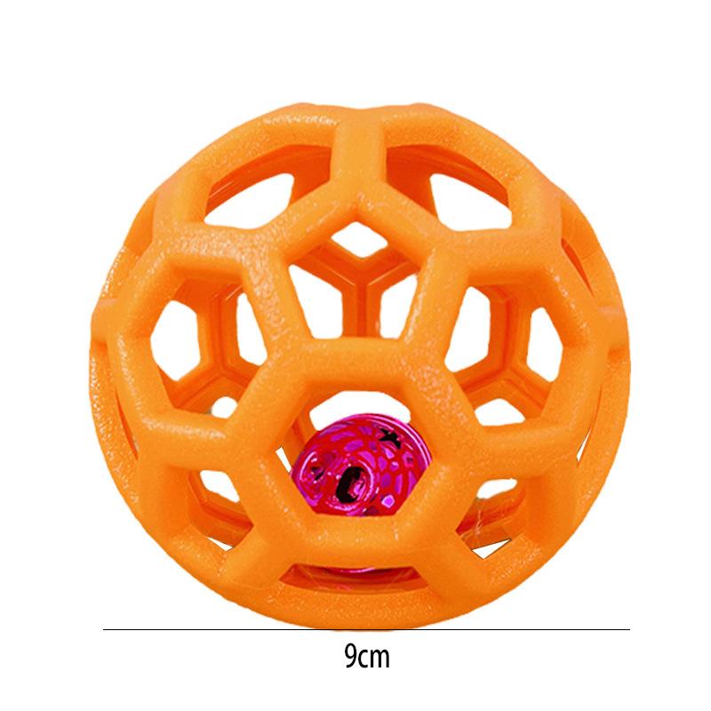 Kauspielzeug für Hunde, natürlicher TPR-Ball mit Glöckchen, interaktives Trainingsspiel für Haustiere, Katzen, die im Freien spielen, Zahnreinigung für Welpen, Molarenzubehör