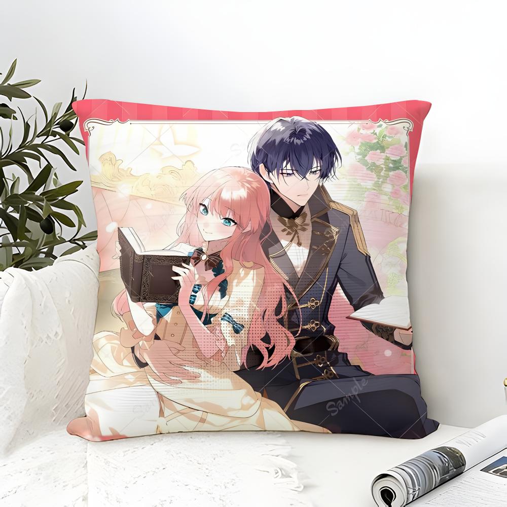 Pillow Case Cotton Linen Fabric Square Zipper Pillowcase Home Decorative Living Room Comic Light Novel 7-7Th Time Loop 1