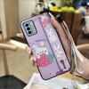 Cartoon Protective Phone Case For Nokia G22 Fashion Design Lanyard Shockproof Phone Holder Back Cover Anti-dust Ring