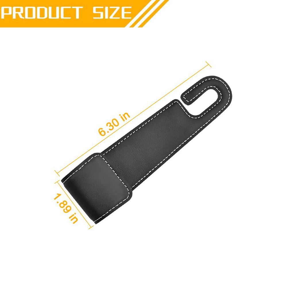 Multi-Functional Hook Car Seat Headrest Hook Auto Back Seat Organizer Hanger Handbag Clothes Bracket Car Seat PU Leather Hook