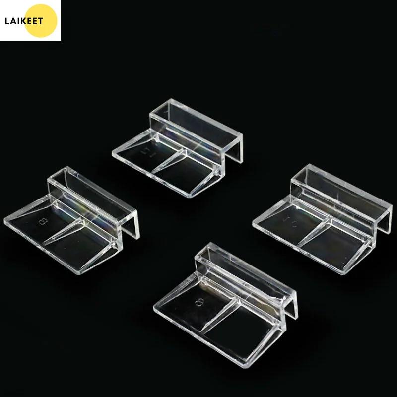 

4 Pcs Set 6-12mm Acrylic Fish Tank Lid Cover Support Holder Bracket Clip Aquarium Top Cover Bracket Aquarium Cap Support Rack 4Pcs 10mm