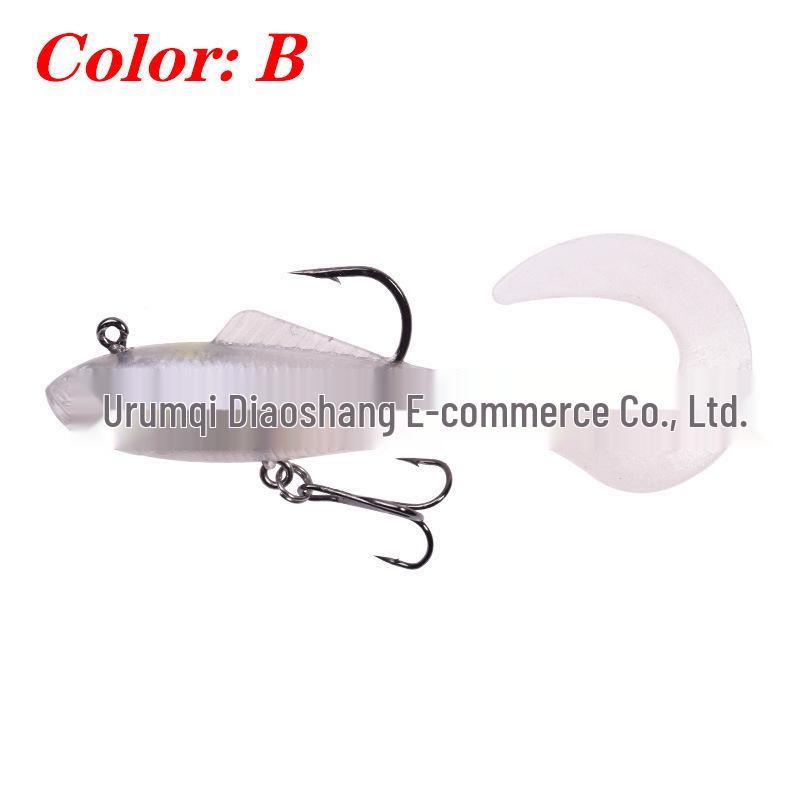 8.5cm/12g Curl Tail Soft Bait Lead Head Lure for Long Cast Artificial Fishing