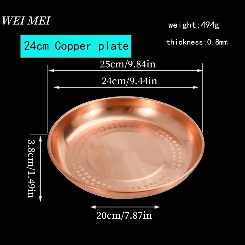 Multi-Functional Pure Copper Tray,Circle Polishing