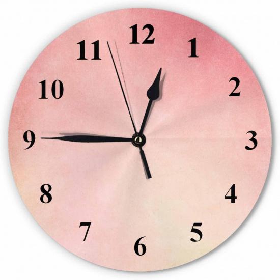 Record Vintage Wall Clock Round 10 Inch Battery Operated Black Album Disc with Blank Red Label Music Retro Quartz Silent Wooden Clocks Art Decorative