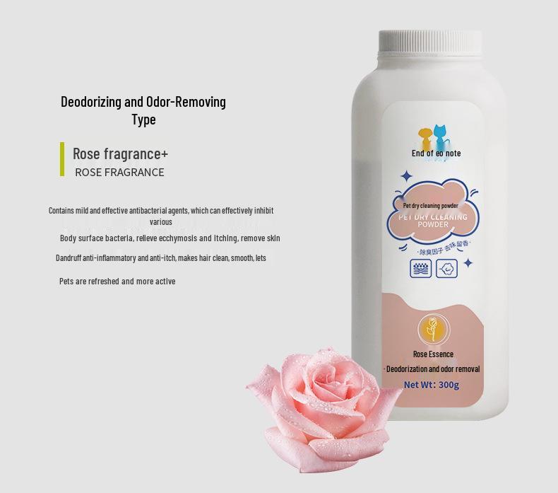 Pet Dry Cleaning Powder & Anti-Itch Deodorizing Dog and Cat Shampoo
