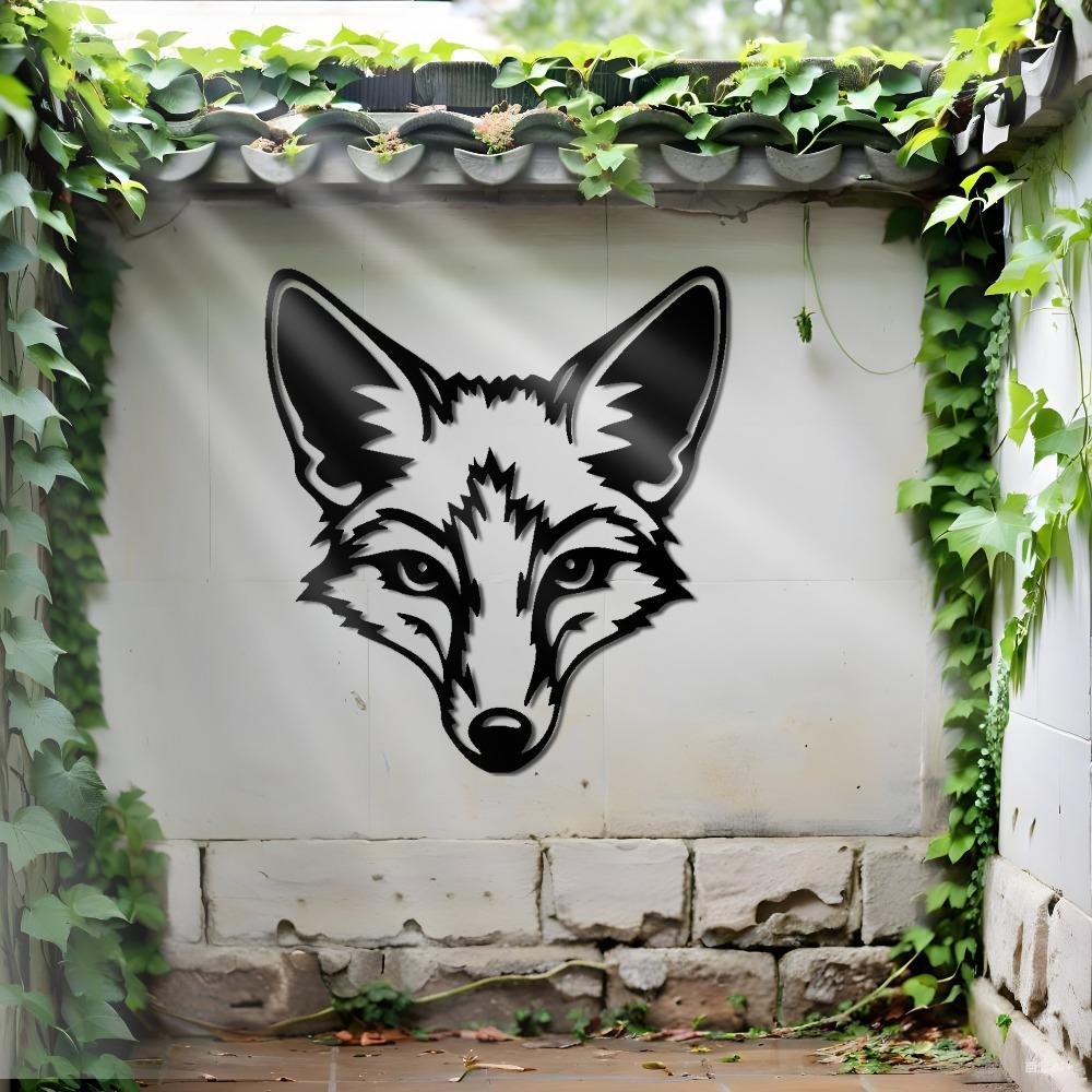 Laser Cut Metal Fox Wall Art Modern Rustic Decor Home Office Cabin Gift
