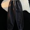 Blugi harem largi, casual, pentru femei, primăvară, toamnă, elastici, talie înaltă, pantaloni largi din denim, moda coreeană, supradimensionate, 100 kg, vintage, vaqueros