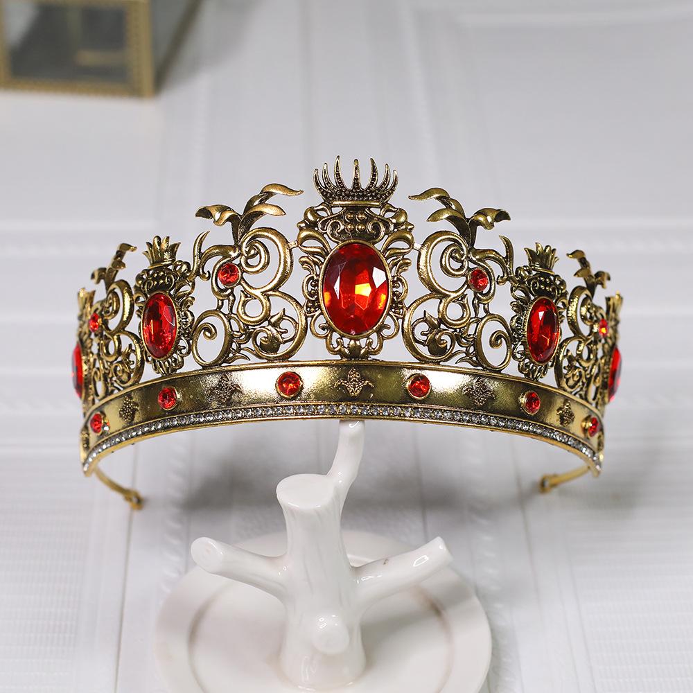 

Роскошная атмосферная барочная королевская корона, модная подиумная сценическая корона, мужская и женская корона, свадебные аксессуары, аксессуары для одежды