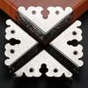 4pcs/lot Antique Alloy Triangle Corners Wooden Jewelry Box Flower Lace Edge Protector Decor Carved 34mm Bronze/Red/Gold/Silver