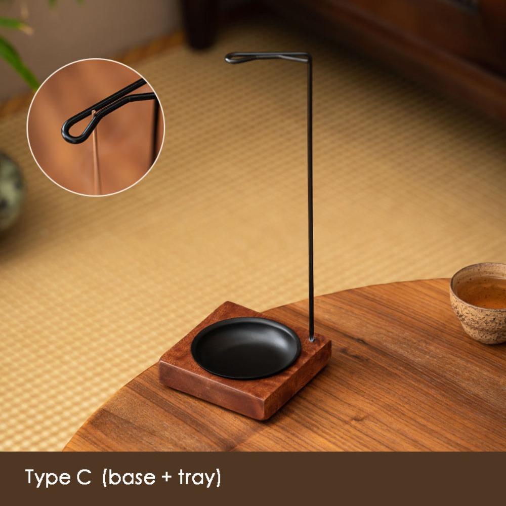 Creative Wooden Incense Burner Round Ornament Incense Stick Holder Incense Tray Hang Incense Upside Down Yoga Decoration