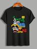 Disney Printed Women's Men's T-shirts A Regular Pure Cotton T-Shirt In A Summer Casual Style Tee Unisex Men Clothing Y2k Clothes