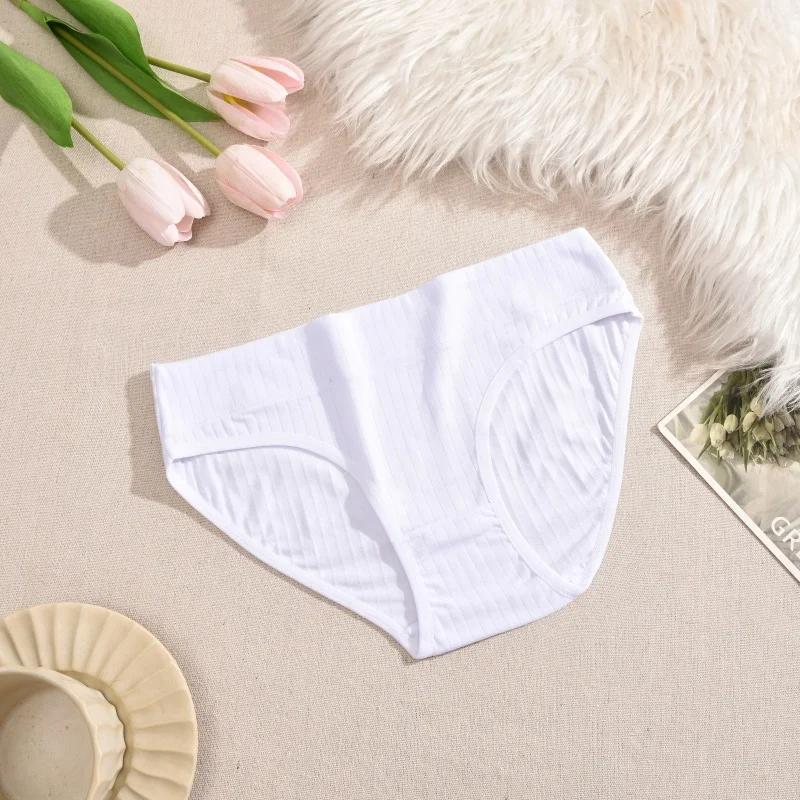 Damen Nahtloser Baumwollslip Damen Übergröße Slips Einfarbige Atmungsaktive Unterwäsche Damen Niedrige Taille Weiche Dessous S-XXL