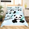 Panda King Full Bedidng Set Kids Romantic Bedding Set Cartoon Animal Duvet Cover Bicycle Balloon Dragonfly Polyester Quilt Cover