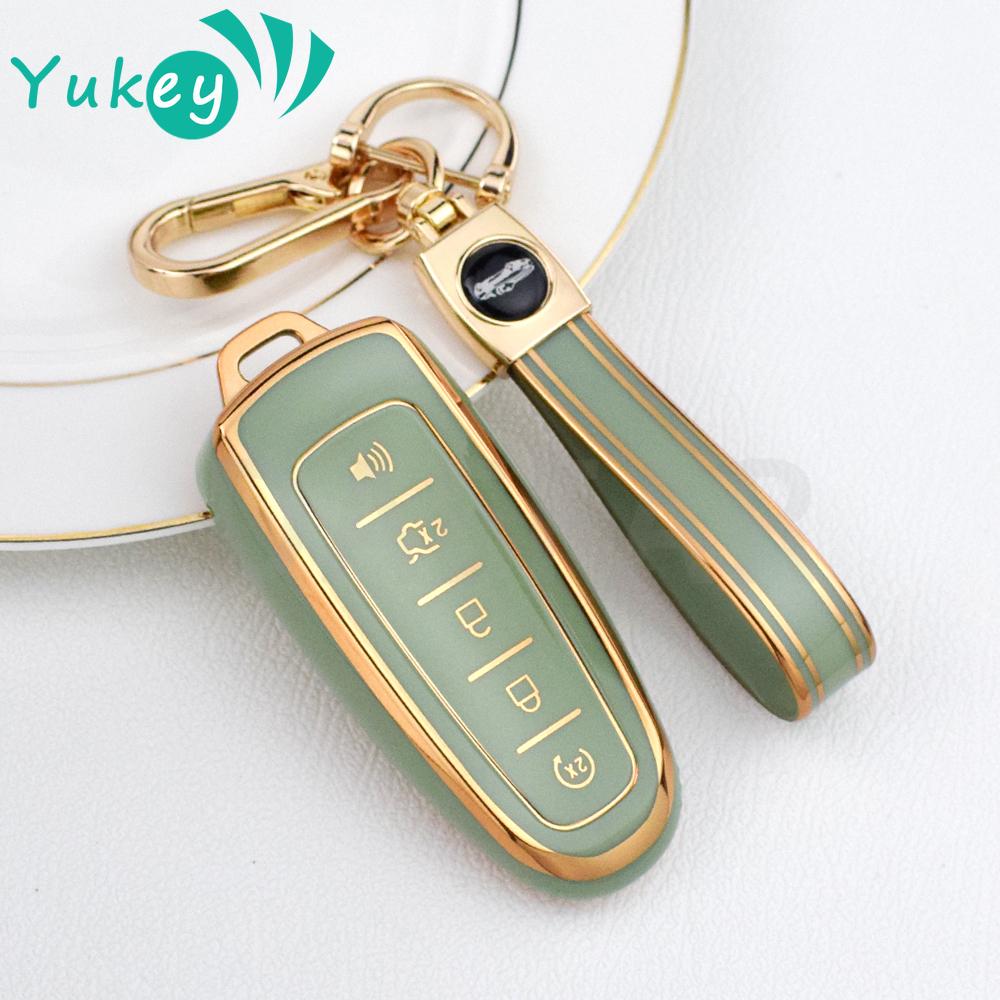 TPU obudowa pilota samochodowego na klucze pokrywa dla Ford Focus Edge Explorer Expedition C-Max Escape Flex obudowa tytanowa uchwyt na brelok