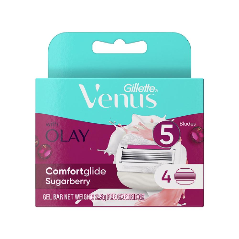 Gillette Лезвия для бритья Venus Olay Sugarberry 4 шт. Venus Olay Sugarberry Razor Blade 4 Pack [G105]