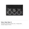 GUCCI Coated Fabric Card Holder Men's Black & Silver 834795-FAFUD-8643