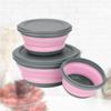 Camping With Lid Collapsible Bowl Sets Lunch Box Food Storage Container Folding Bowls Tableware