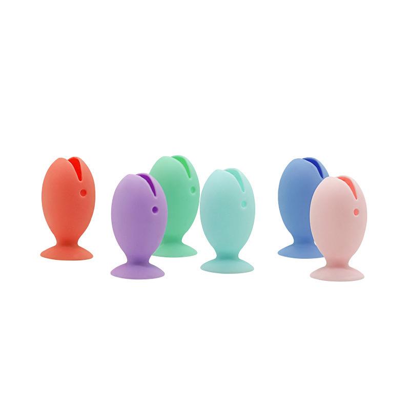 Tooth Brush Cover Caps Stand Cute Standing Portable Travel Toothbrush Head Cover Cute Fish Shape Silicone Suction Cup Toothbrush