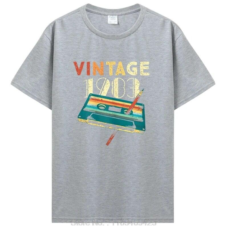 Birthday T Shirts for Unisex Women 1983 Old T Shirt Cotton Short Sleeve Graphic Tshirt Casual Clothing Oversized Tee Streetwear