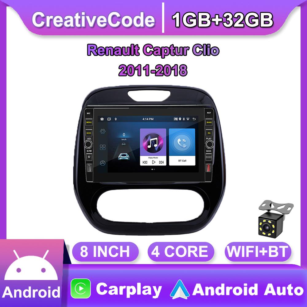 8 Inch For Renault Captur Clio 2011-2018 With Button Knob Android Car Radio Multimedia Player Navigation Stereo GPS 2 Din 1+32GB