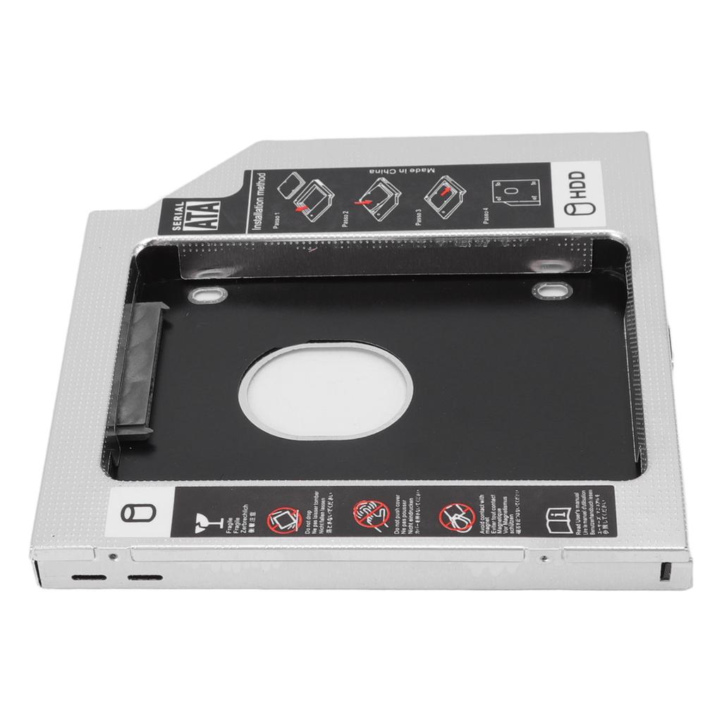 SATA to SATA 2nd HDD SSD Enclosure 2 Channel Protection Hard Drive Caddy Case Tray for 12.7mm CD