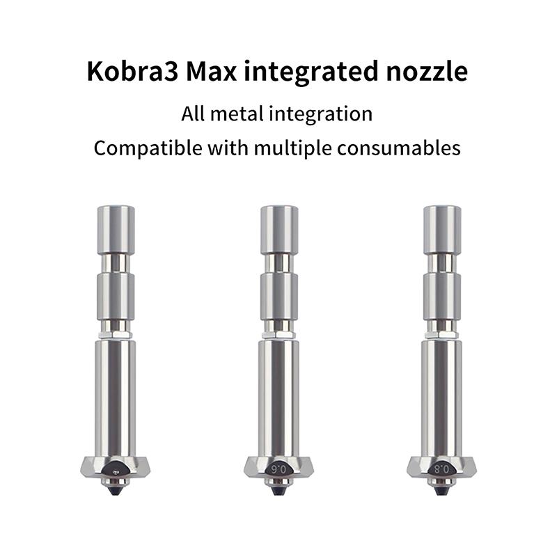 Für Anycubic Kobra 3 Max Düse Hotend Kobra 3 Max Kombi Schnellwechseldüse Gehärteter Stahl 0.4 0.6 0.8 Kobra 3 Max Zubehör