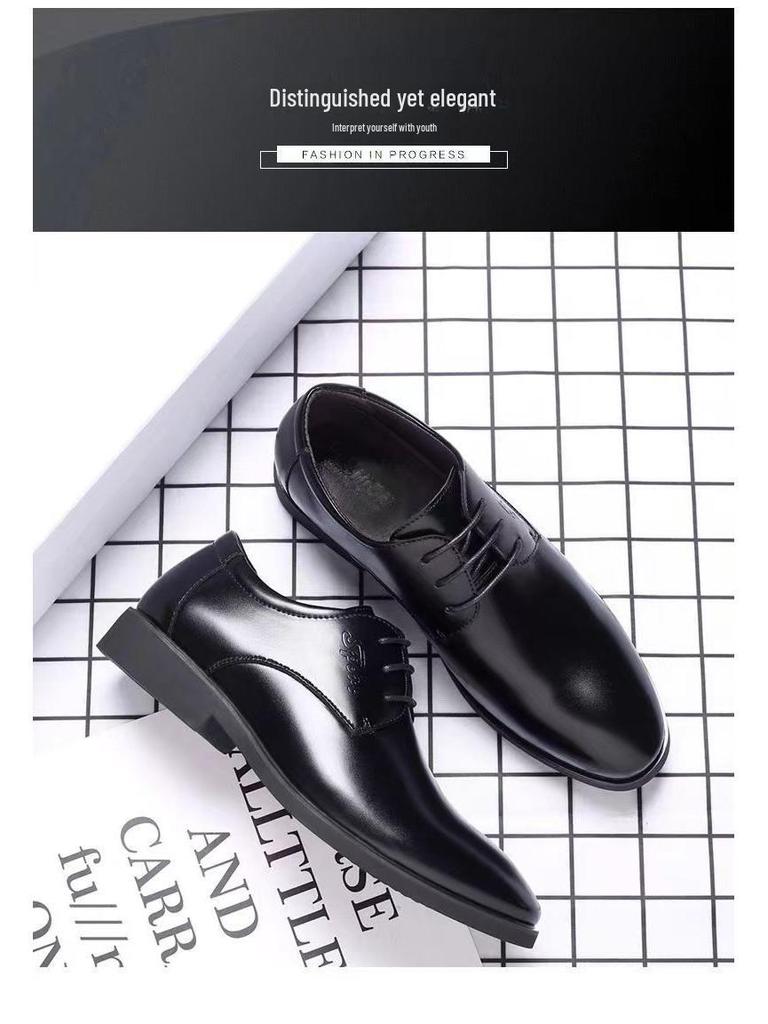 Men's Large British Style Shiny Leather Shoes: Casual, Formal, Wedding & Everyday Wear