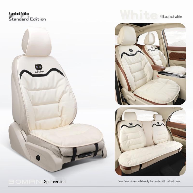 Napa Leather Car Seat Cushion - All-Season Cover for Mercedes-Benz, BMW, Tesla, Volkswagen