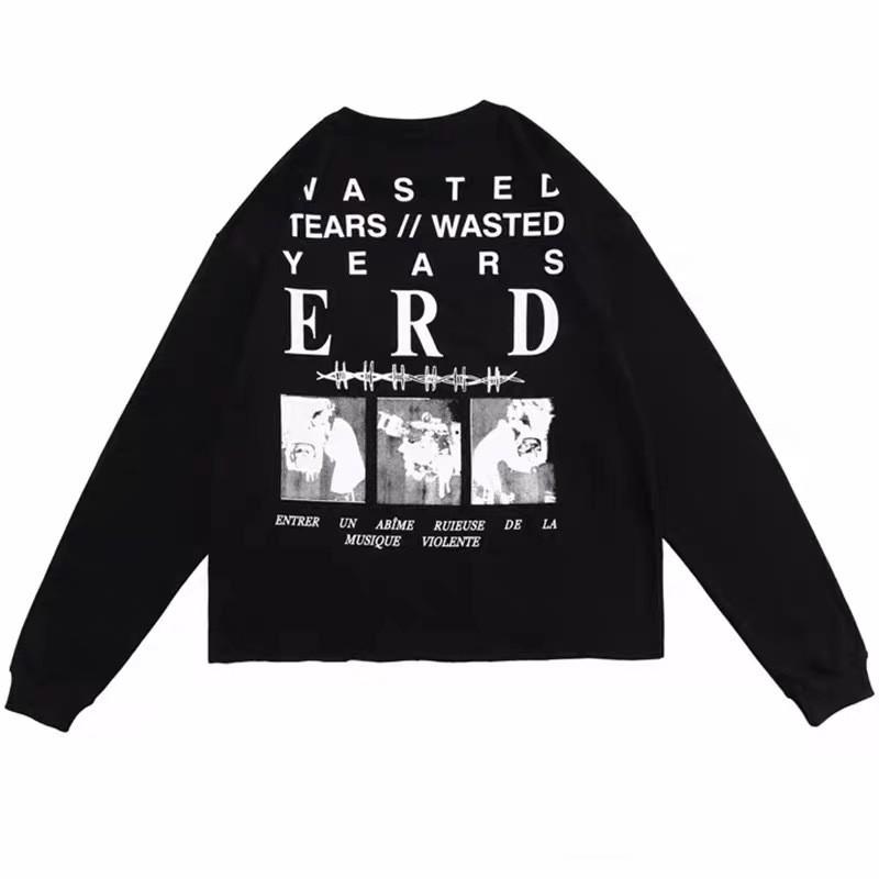 Mens Oversized Hooded Sweatshirt With Washed Distressed Look Cotton Heavyweight Long Sleeve Streetwear Cleanfit Style