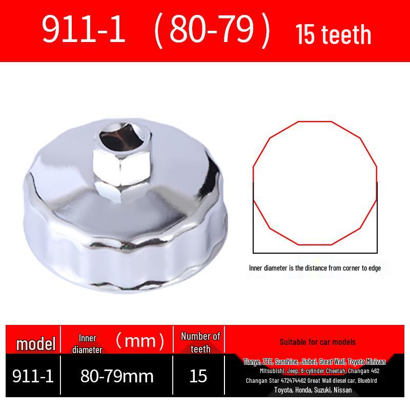 Cap-Style Oil Filter Wrench Tool for Easy Installation and Removal
