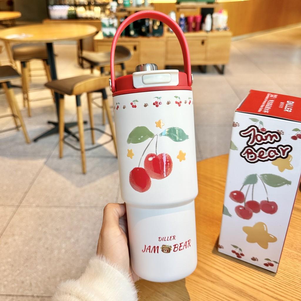 Cherry Series Insulated Travel Mug With Vacuum Stainless Steel For Students And Office Use