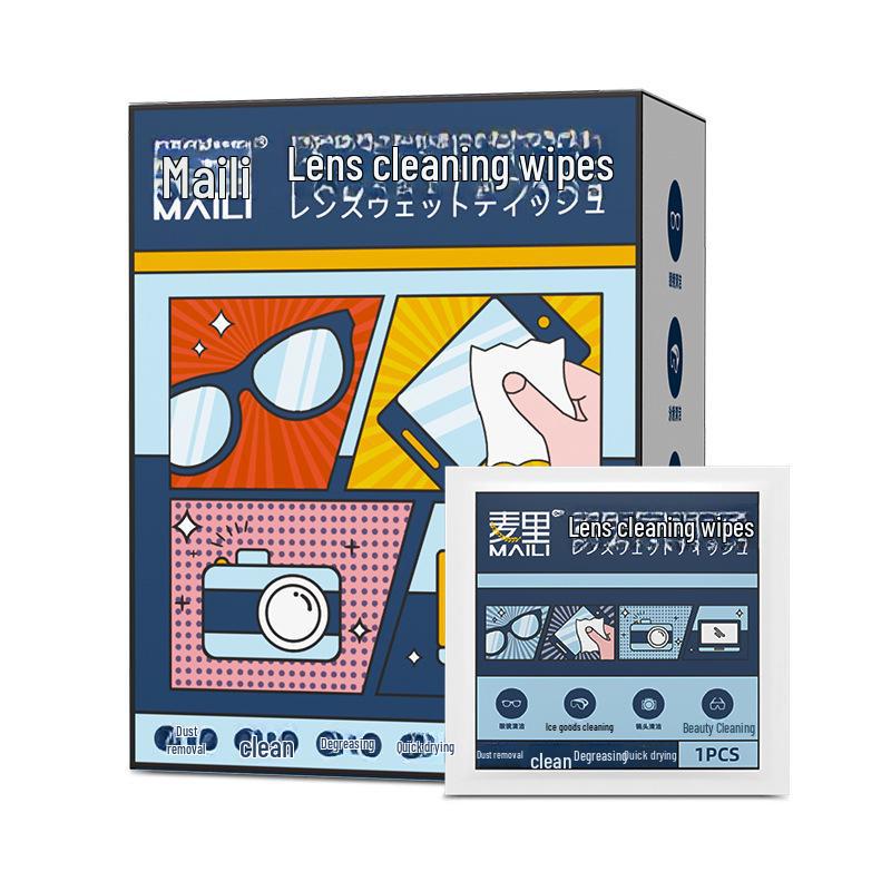 Portable Anti-Fog Lens and Screen Cleaning Wipes for Glasses and Phones