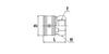 Nitto Kohki Medium Pressure TSP Coupler Socket Male Thread Stainless Steel (For Mounting) R1/2 4TSF-X100-SUS