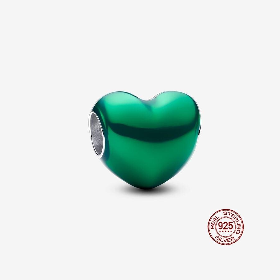 New Black/Red/Blue/Green/Purple Heart Series For Original Bracelet Bead Charm 3Mm Diy Necklace Pendant Accessories