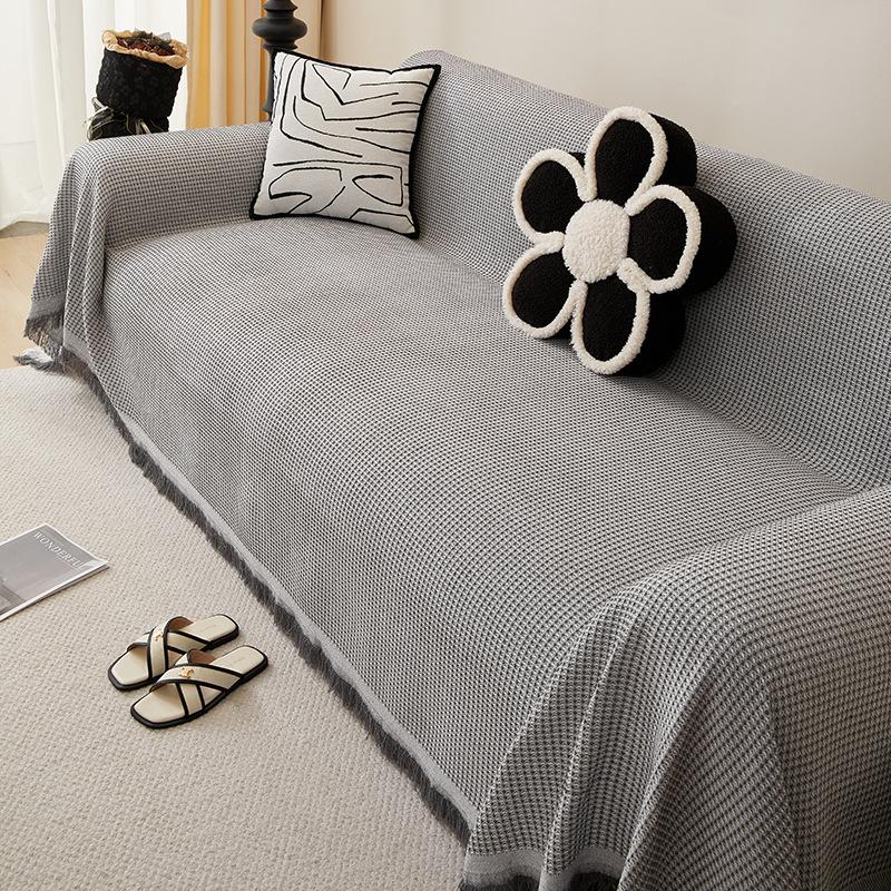 Sofa Towel Cover Cloth Ins Style Double-Sided Available Cotton Yarn Chenille Simple One-Piece Sofa Cushion Cover Towel All Wrapped Cover Cover