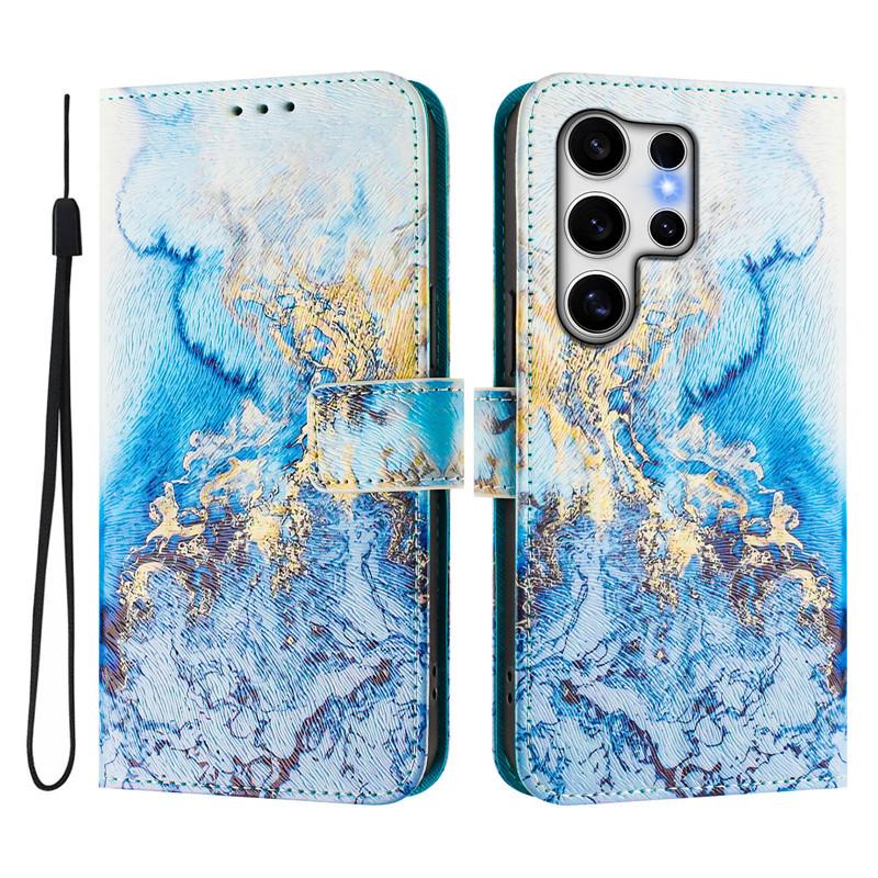 כיסוי עור יוקרתי נפתח עבור Samsung Galaxy S25 Edge כיסוי Flip עבור SAM S25+ Ultra Plus 5G תיקי ארנק כיסויי פרחים Etui 2025