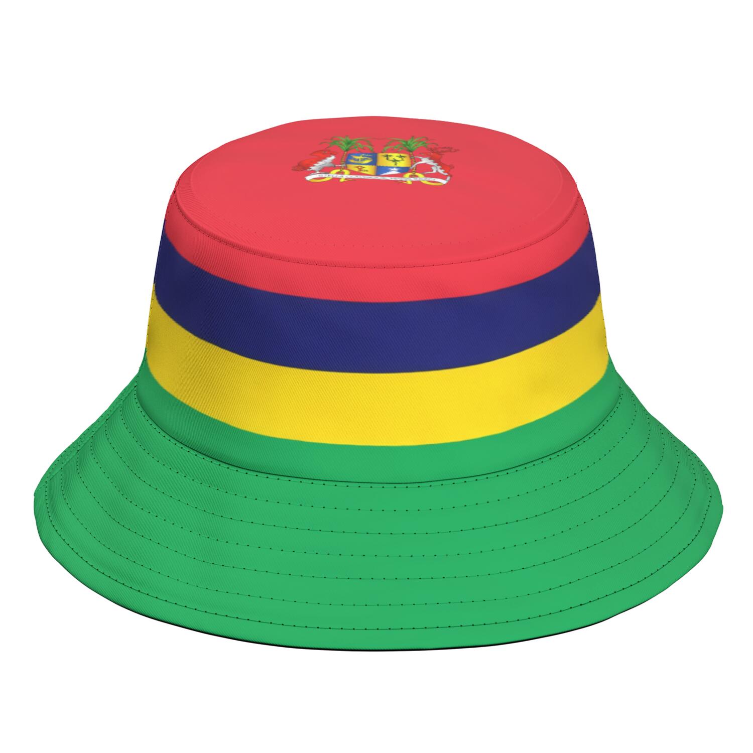 

Mauritius Fisherman Hats Free Custom Made Name Team Logo Bucket Cap Country Fishing Travel French Nation Mauritian Flag Headgear
