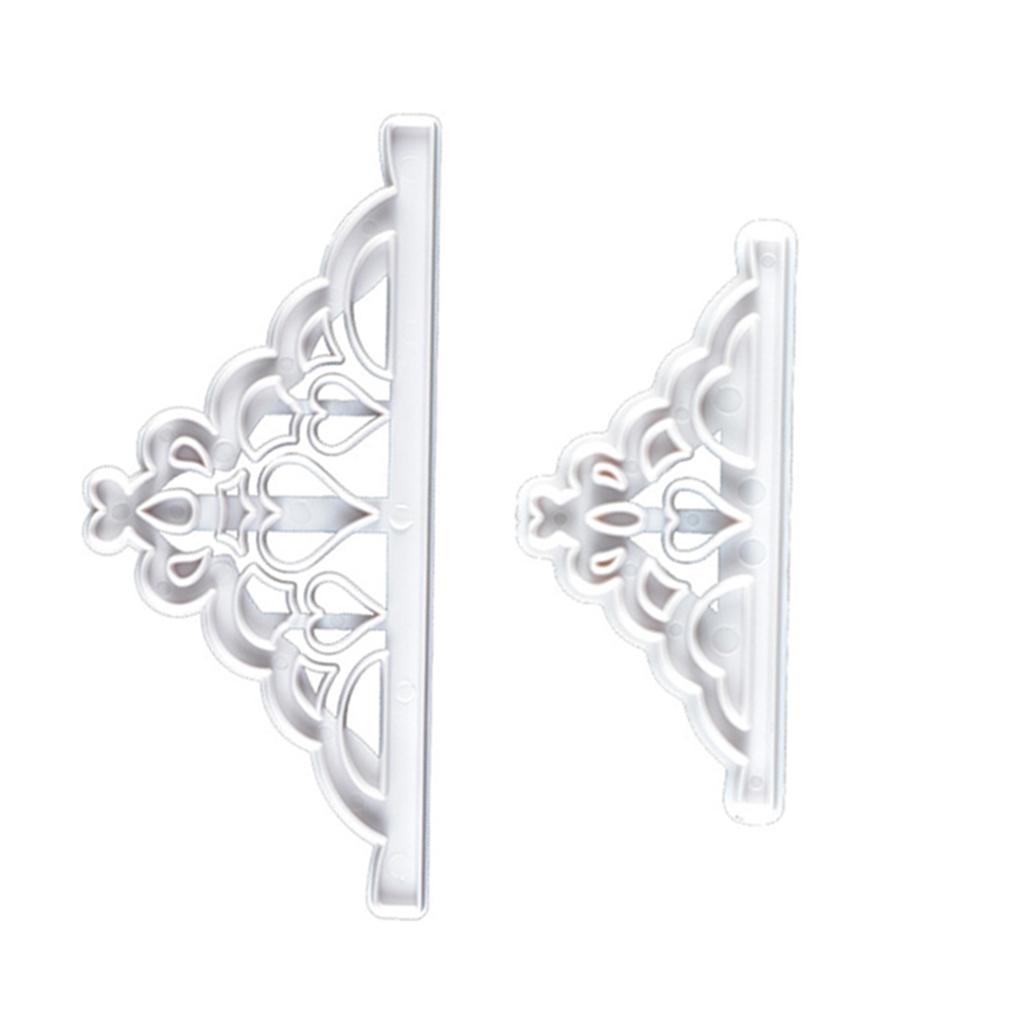 2 Pcs Crown Cutters Set Princess Crown Mold Tiara Cutter Cake Decorating Mold for DIY Birthday
