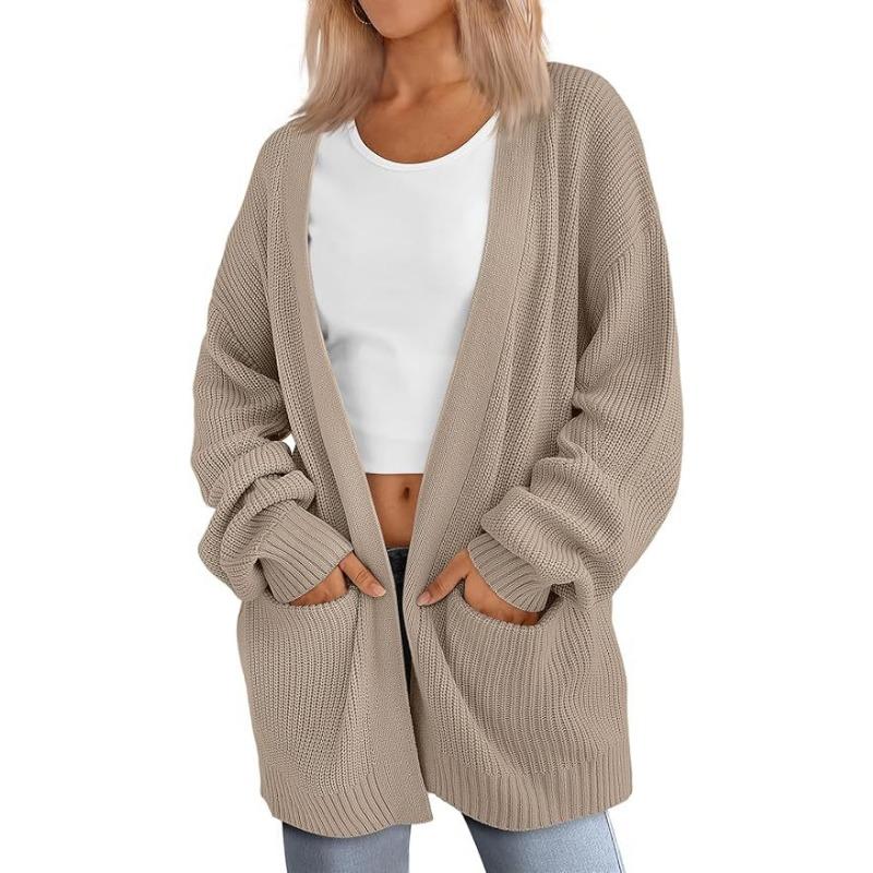 Women S Long Knit Cardigan V Neck Loose Fit Sweater Coat
