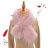 Fashionable versatile fur scarf, unisex neck warmer, double-layer thickened, warm and elegant faux fur scarf, fisherman hat