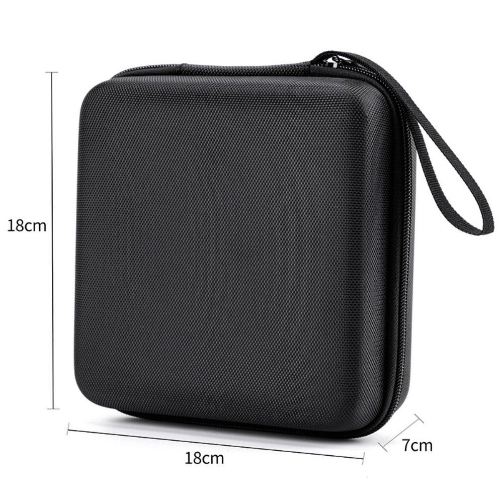 Durable Hard Shell EVA Storage Box Mini Portable Zipper Earphone Case Black Protective Storage Case Charging Cable