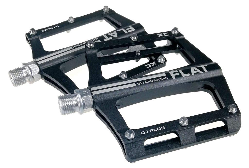 UPANBIKE Mountain Bike Bearing Pedals with 9/16" Spindle, Aluminum Alloy, Flat Platform for BMX, MTB, and Road Bicycles (Pink)