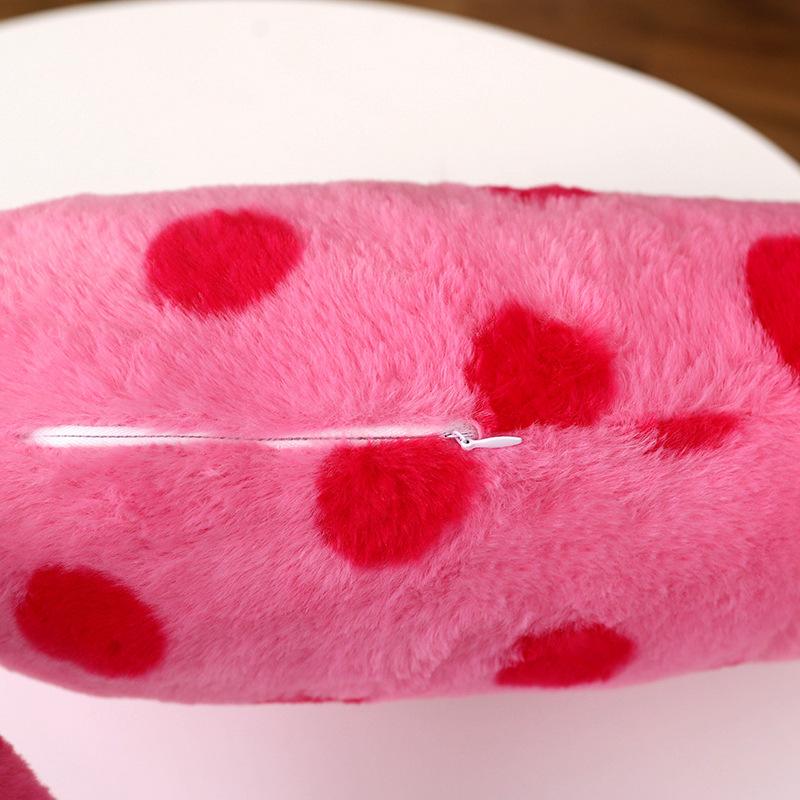 Süße, lustige und kreative schelmische Katze, schwarz-rosa gepunktete Katze, Plüschpuppe, Mädchen, Schlafkissen, Sofakissen