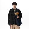 Unisex Oversized Denim Jacket With Embroidered Cartoon Dog Streetwear 2026 Casual Outerwear